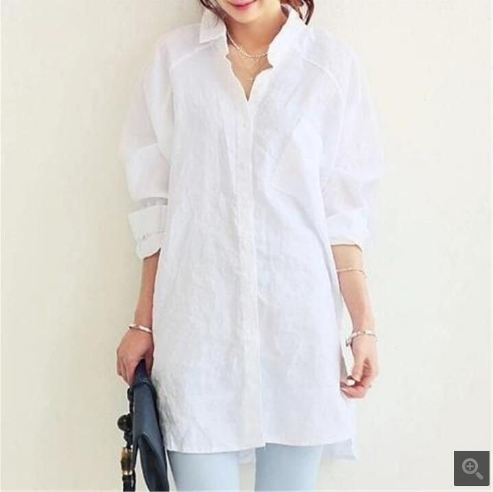 white linen shirt womens plus size