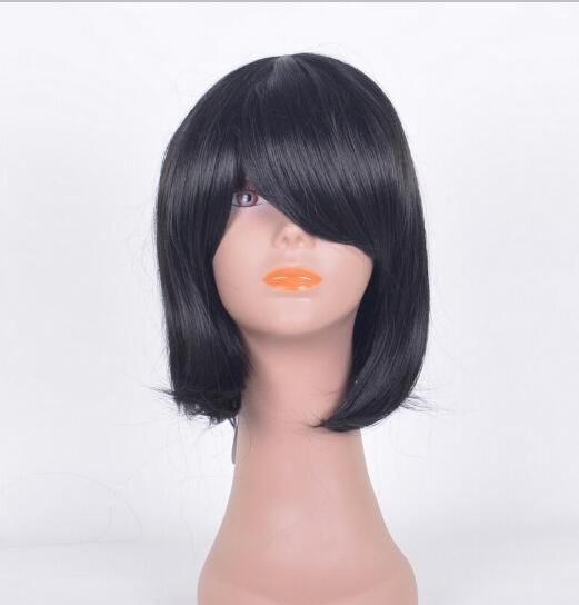30cm Short Black Synthetic Bob Hair Cosplay Wigs Rupaul Wigs