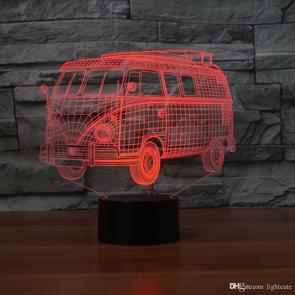2020 Volkswagen Transport T1 Camper 3d Illusion Night Light Touch