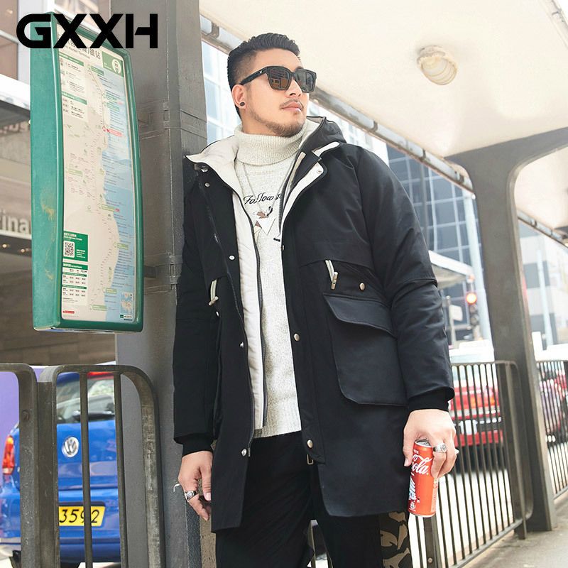 2020 Gxxh Winter Warm Long Parka Outwear Mens Down Jacket Big And