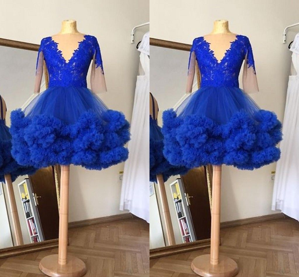 royal blue short gown