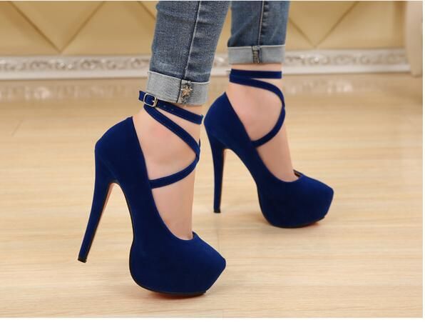 Compra Plataforma Zapatos De Tacón Alto Bombas Mujer Tacones Altos Plataforma  Zapatos Bombas De Punta Redonda Tacones Cruzados Cuñas, Barato | Entrega  Rápida Y Calidad | Es.Dhgate
