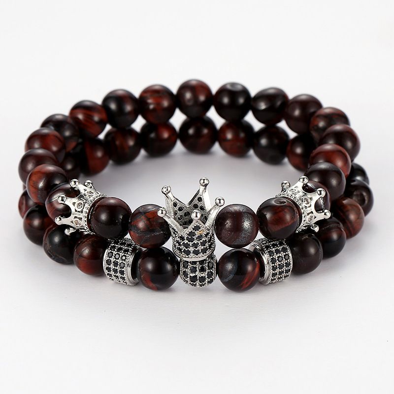 Red Tiger Eye Silver