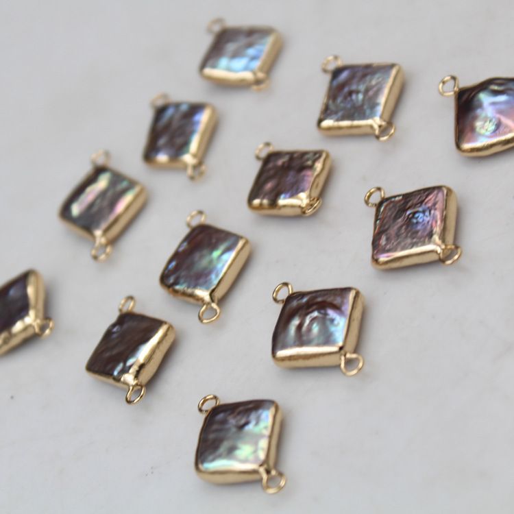 10Pcs Beautiful Agate stone loose beads Cross pendant jewelry Making