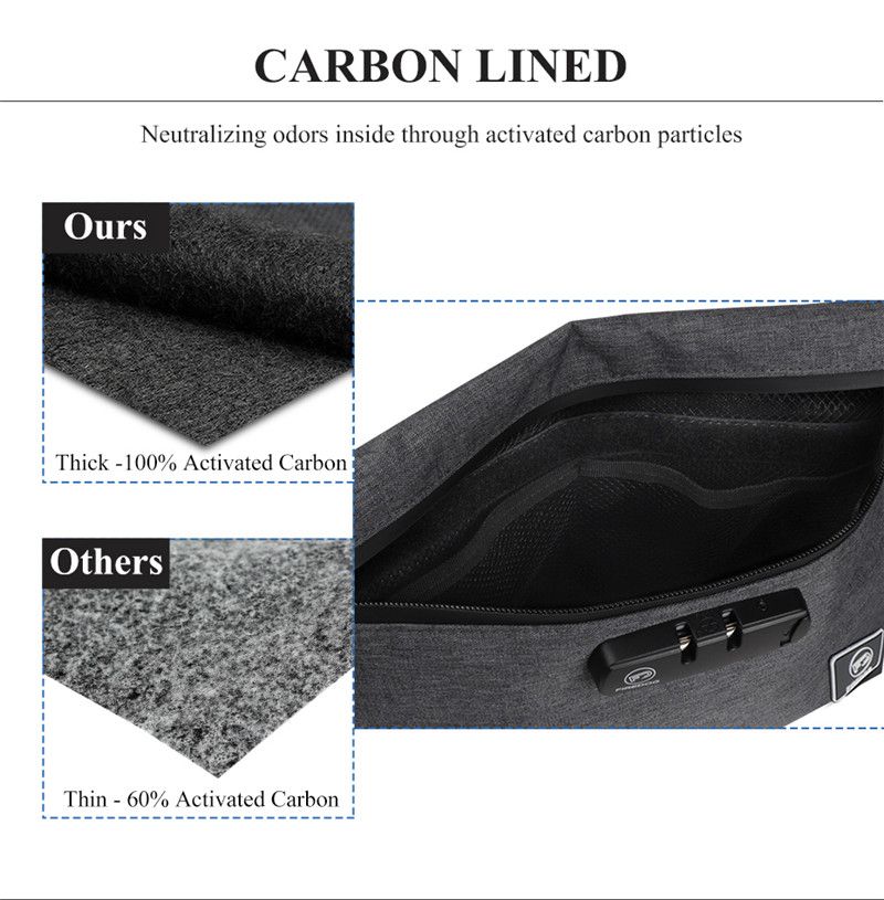 FIREDOG Smoking Smell Proof Bag With Combination Lock Carbon ...