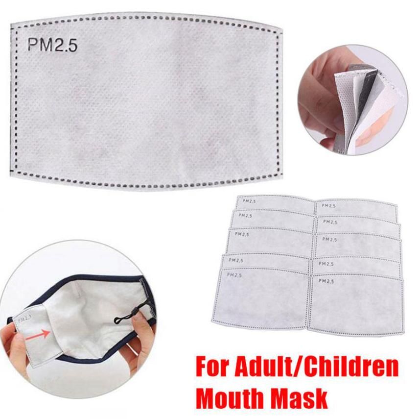 2020 PM2.5 Activated Carbon Filter Adults 5 Layers Insert Protective