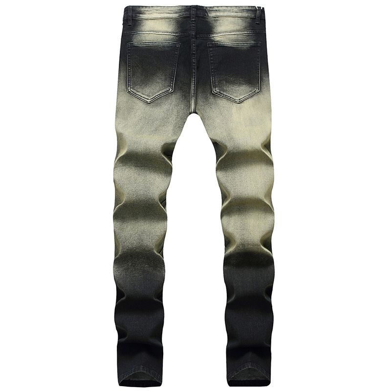 Compra Estilo Militar Para Hombre De Estiramiento Vaqueros Rotos De Dos  Colores Descoloridos Pantalones De Mezclilla Pantalones Rasgados Apenado De  Jean Ejército Verde Barato | Entrega Rápida Y Calidad | Es.Dhgate
