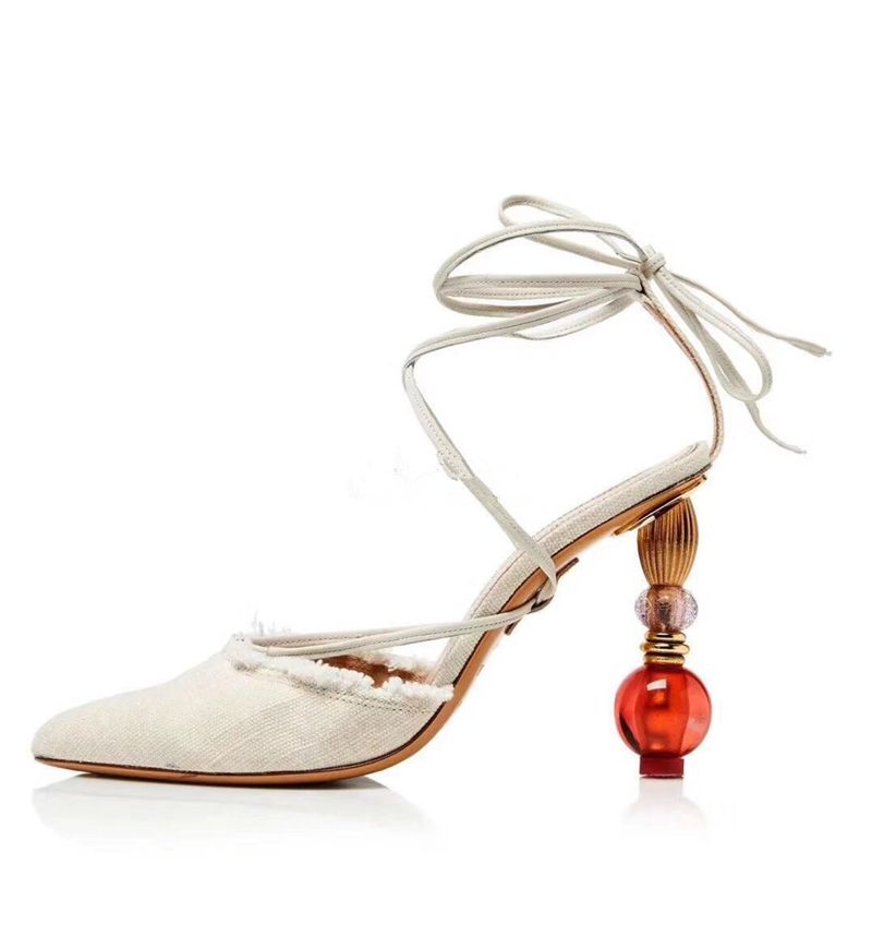 pointed toe block heel sandals
