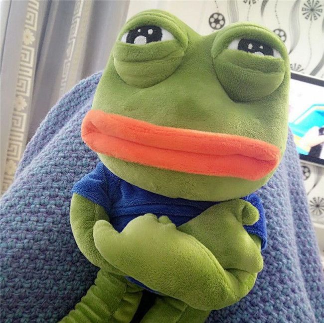 angry pepe plush