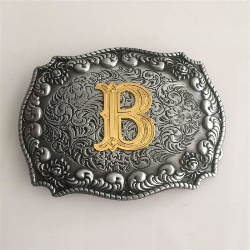 Initial Letter B Belt Buckle Western Rodeo Cowboy hebilla de cinturón inicial
