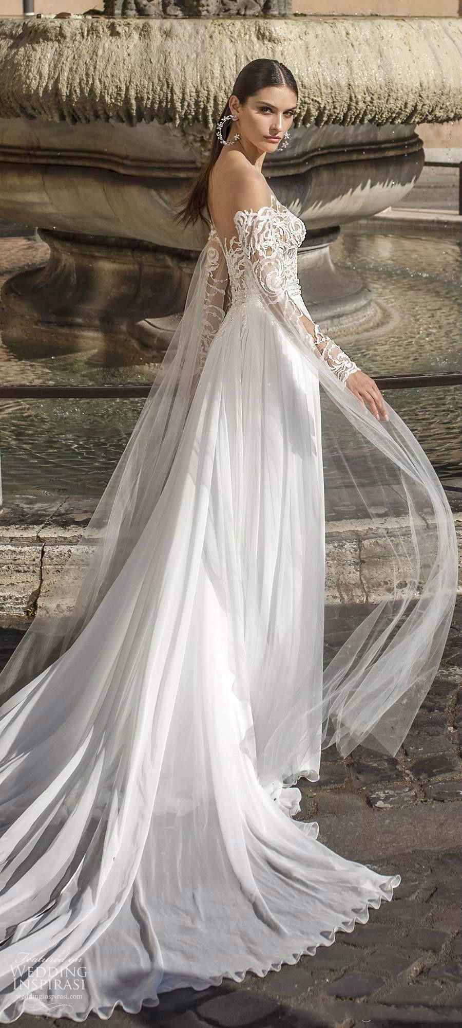 split sleeve wedding dress