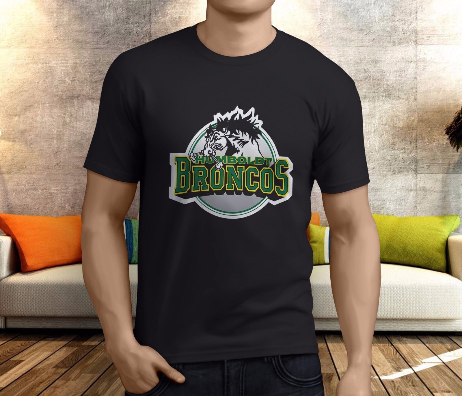 black broncos shirt