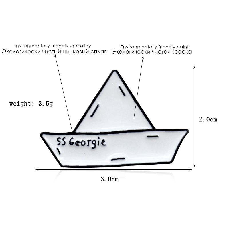 Compre Barco De Papel Ss Georgie Esmalte Emblema Stephen Kings It Origami Dos Desenhos Animados Broche Barco De Papel Donzela Viagem Broche De A111111111 107 04 Pt Dhgate Com