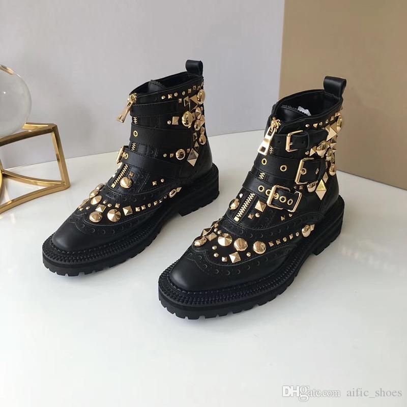black leather flat boots ladies