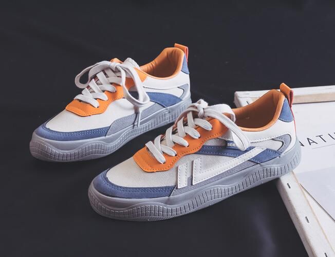 fashion casual korean style mixed color canvas shoes sneakers