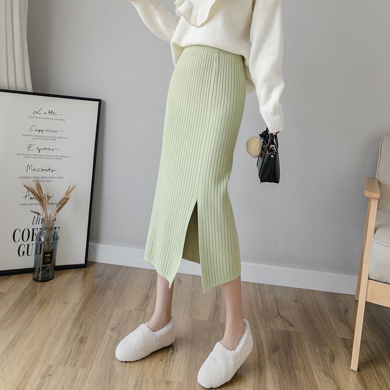long knit skirt