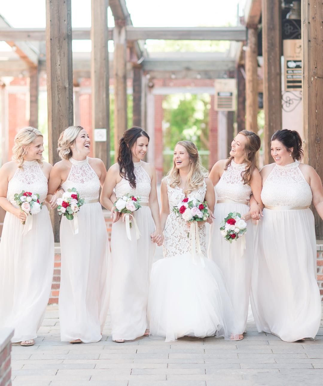 Plus Size White Bridesmaid Dresses 