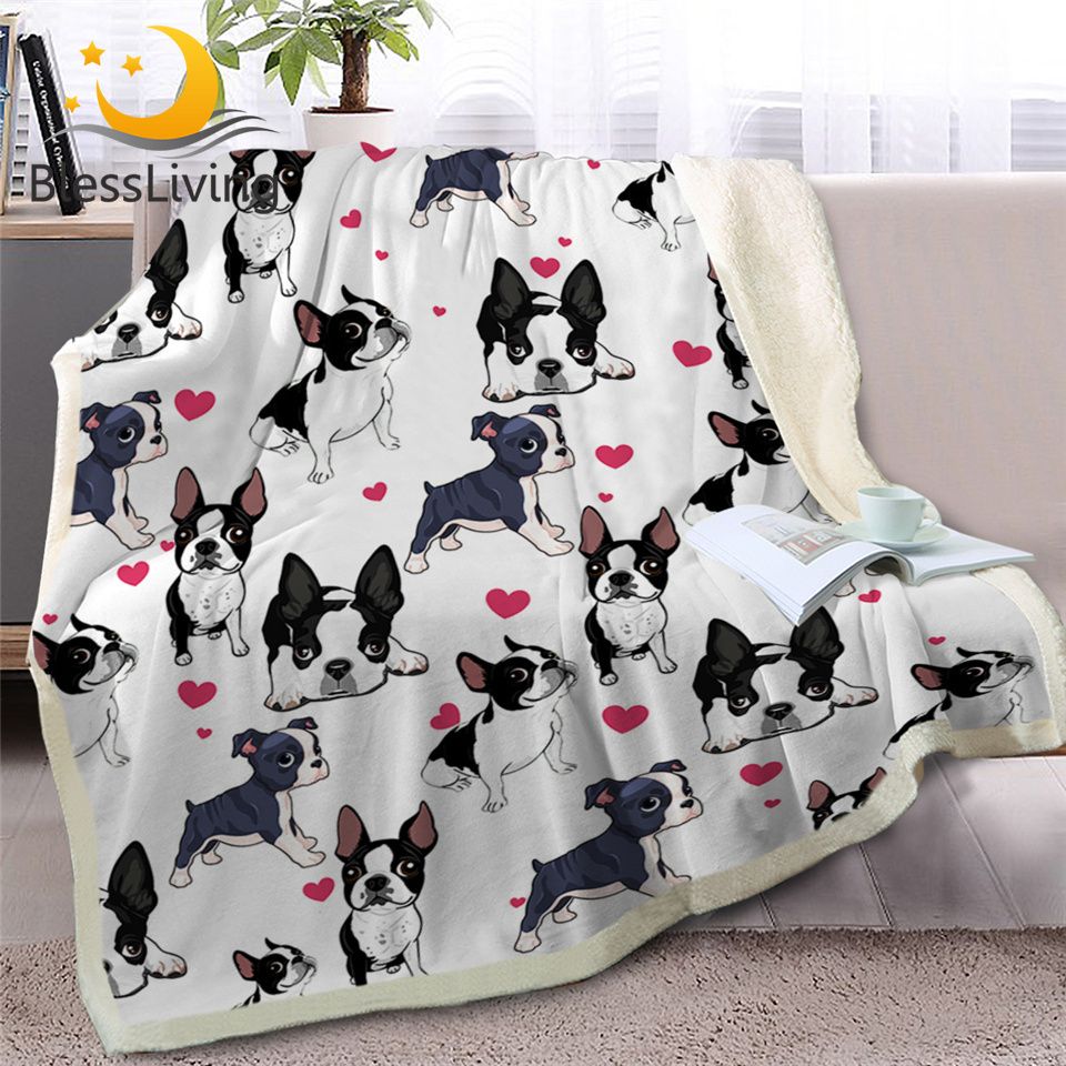 french bulldog throw blanket
