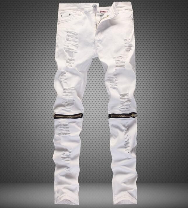 white jean joggers