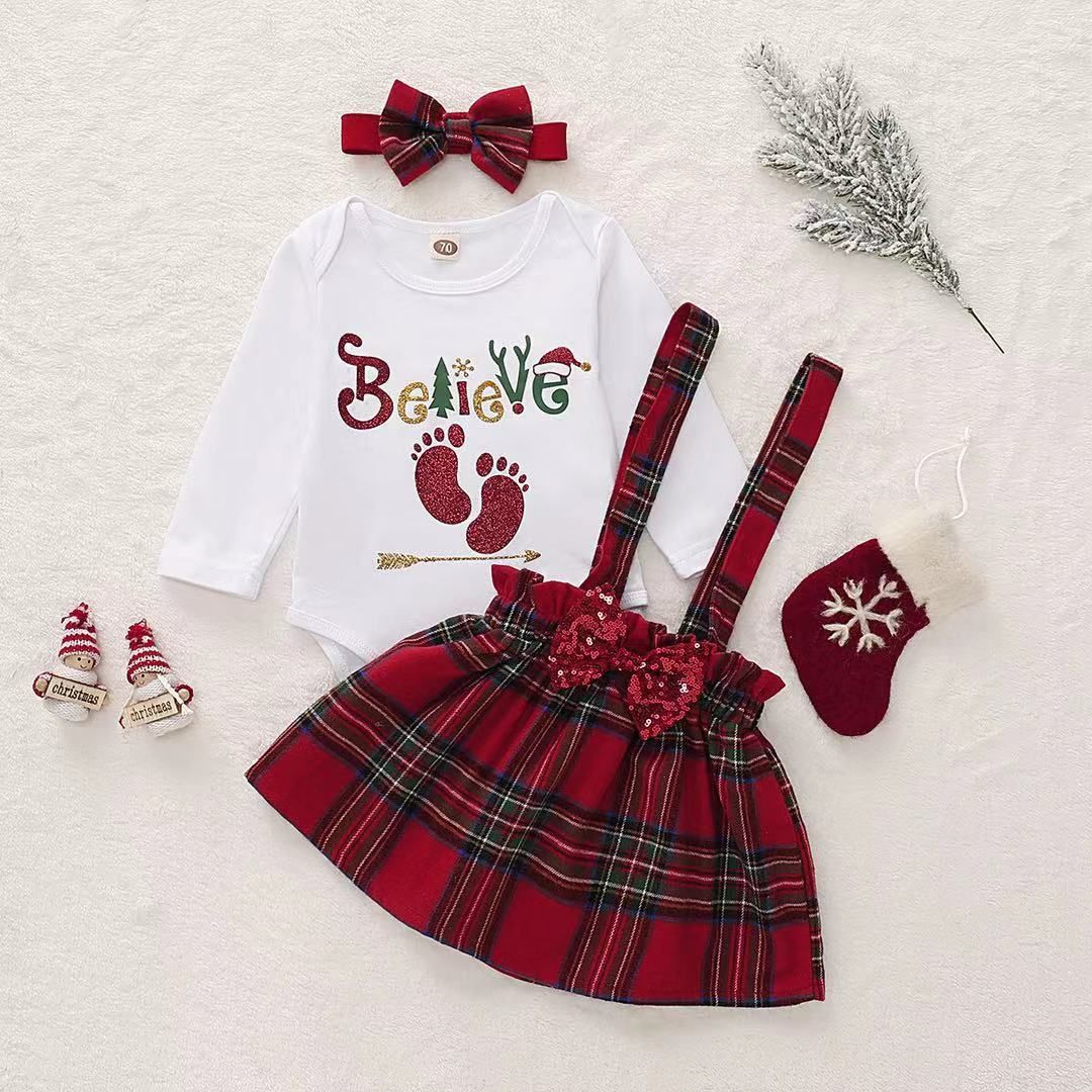 plaid baby outfit