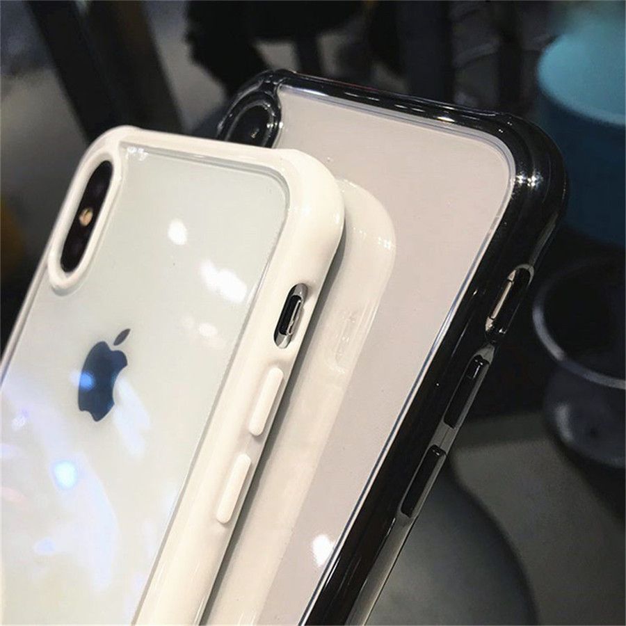 A prueba de choques Suave claro caso de teléfono suave cubierta de parachoques para iPhone XS Max 6s 7 8 Plus