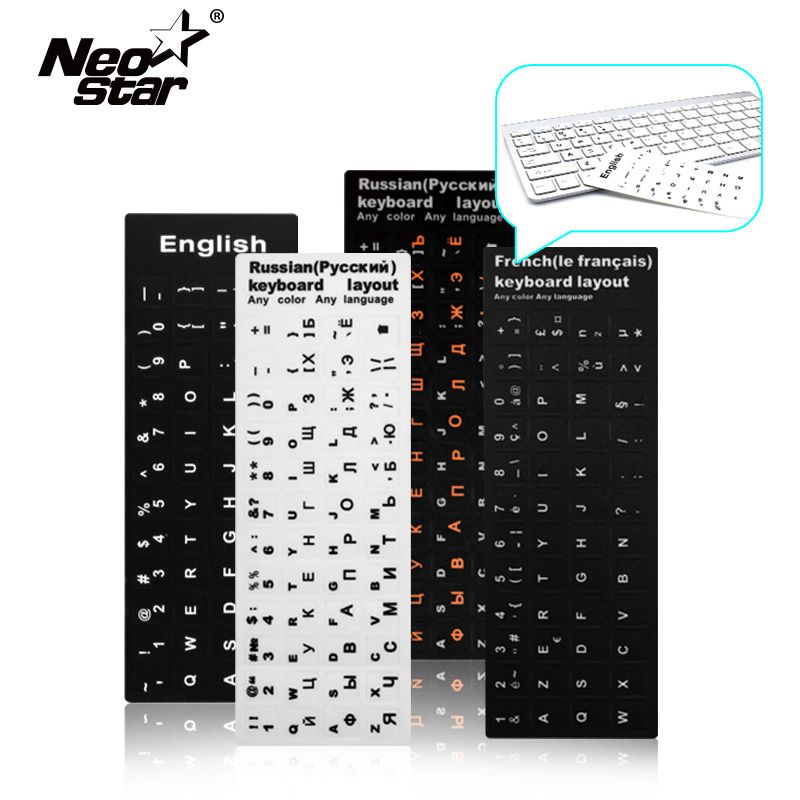 Russian Spanish English French Japanese Letters PC Laptop Computer Keyboard Cover Stickers Film-Japanese