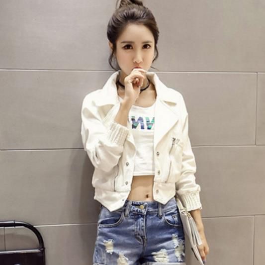 Compra Chaquetas De Mujer Otoño De La Chaqueta De Mezclilla Blanca De Las Mujeres  Mujeres Extra Cortas Jeans Femenino Sexy Delgado De Las Mujeres Y Abrigos  Streetwear AE65 Barato | Entrega Rápida