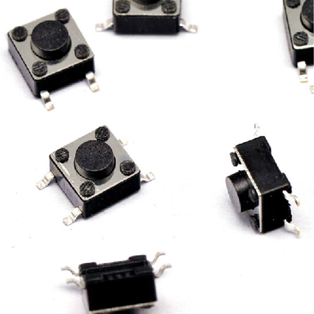 100 pcs 6 x 6 mm x 4.3 mm Panneau Carte à circuits imprimés momentané Tactile Bouton Interrupteur AD