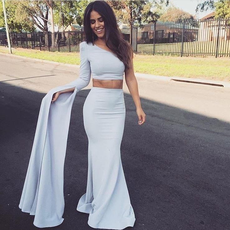 Two Piece Mermaid Prom Dresses One 