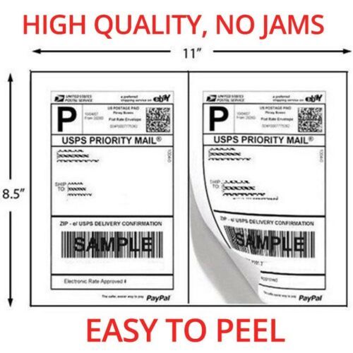 Half sheet labels 1000