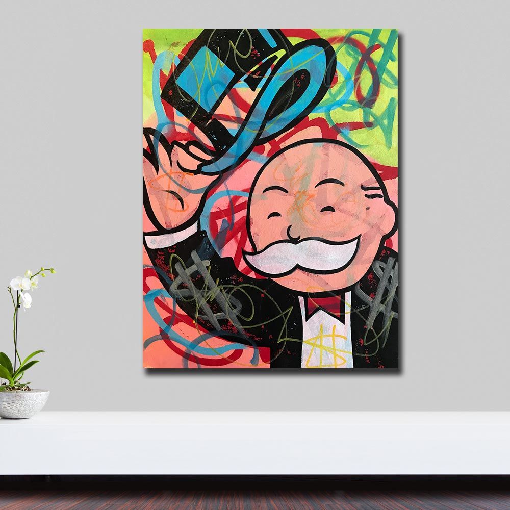 2020 Monopoly Art Group Graffiti Pop Art Canvas Painting