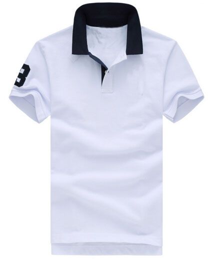 Oferta Venta caliente sólido sólido de los hombres Camisas polo Número 3 Manga corta Sport