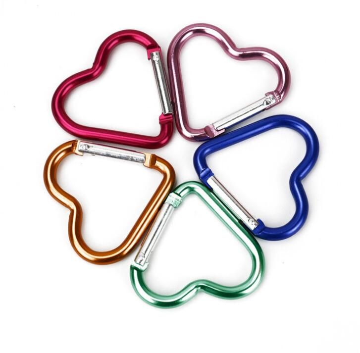Heart Shaped Carabiner Hook Aluminum Alloy Outdoor Snap Clip Hook