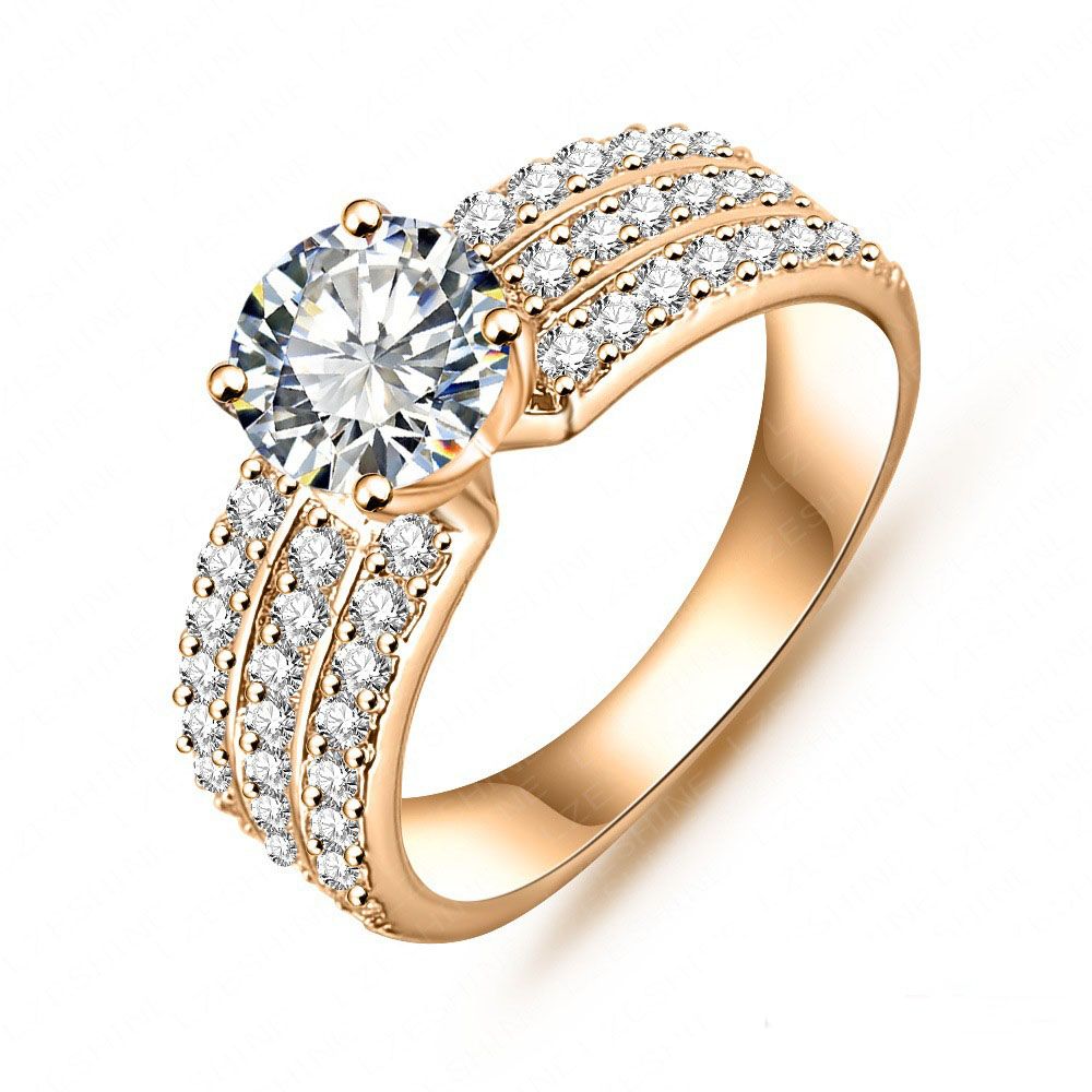 2019 Comercio por mayor Nuevo de cristal diamante anillos de boda anillos