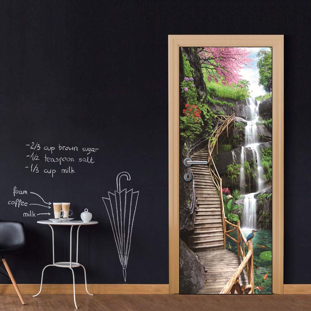 Modern Art 3d Door Sticker Peel And Stick Removable Vinyl Door