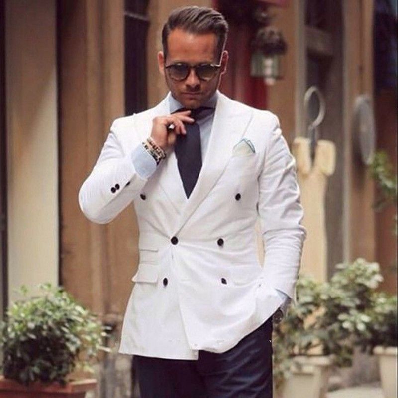white jacket black pants tuxedo wedding