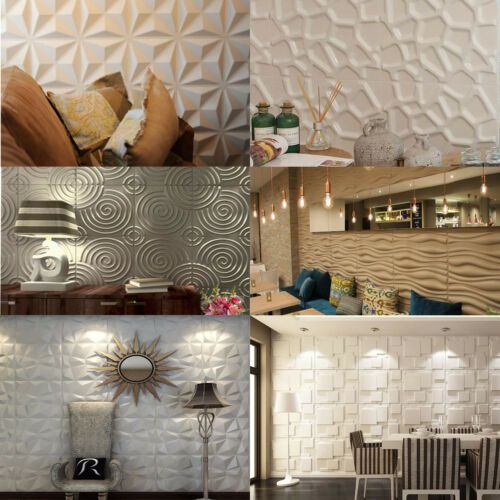 PVC 3D Wall panel Decorative Wall Ceiling Tiles Cladding Wallpaper Waterproof