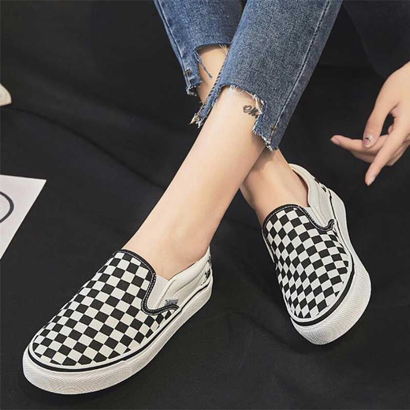 checkered loafers
