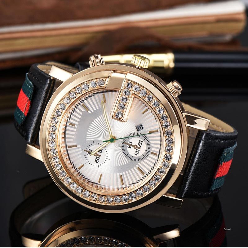 Designer Diamond Watch Mens Womens Luxury Fashion Watches Rose Gold Iced Out Dial Leather Men Quartz Clock Reloj De Los Hombres Buy Clothes Online Ingersoll Watches From Good Watch3a 16 39 Dhgate Com