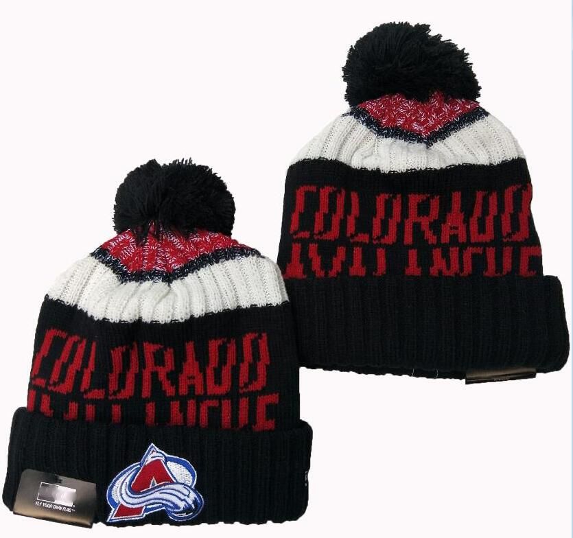 colorado avalanche knit hat