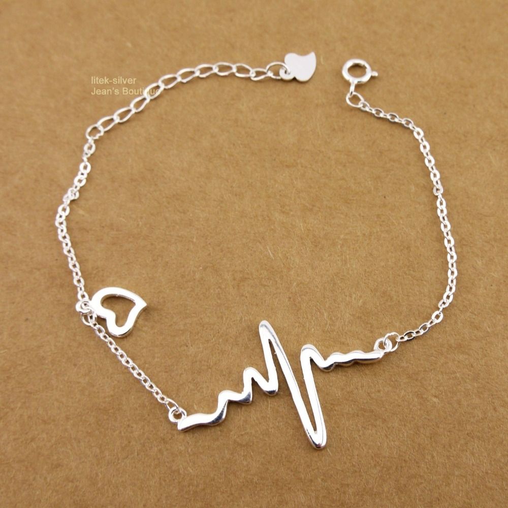 Satin Al 925 Kati Gumus Moda Taki Guzel Kalp Atisi Kalp Bilezik 16 3 Cm Halhal 21 3 Cm A2294 Tl161 79 Dhgate Comda