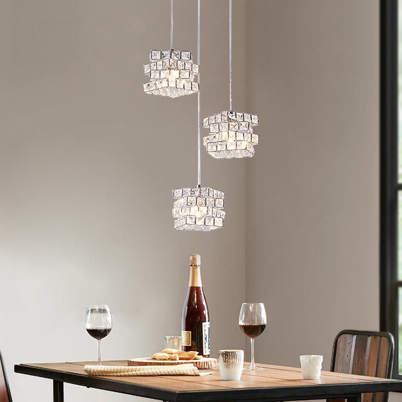 Modern Crystal Pendant Light Fixtures Decor Home Lighting Chrome Metal Hanging Lamp Kitchen Dining Room Living Re From Weixiang36 95 68 Dhgate Com Modern Crystal Pendant Light Fixtures, Dining Table Crystal Pendant Light