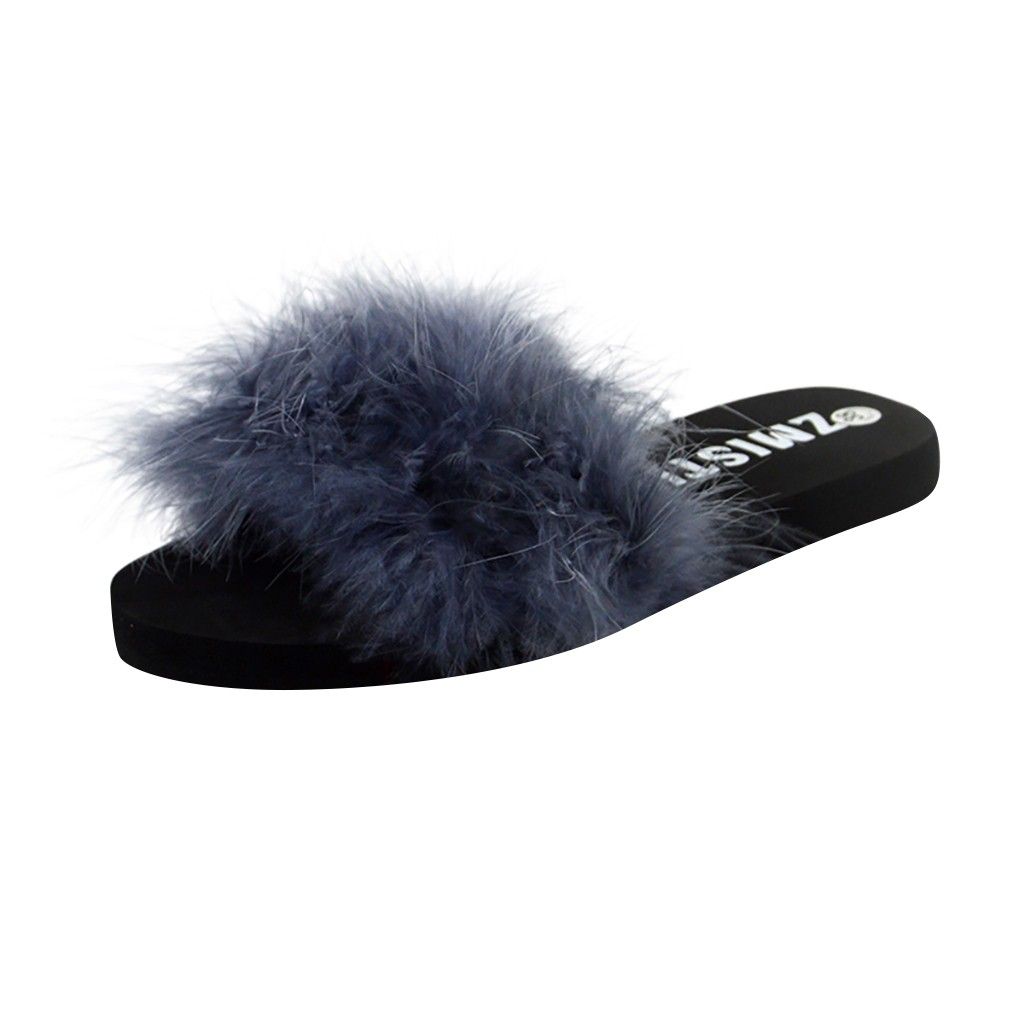 fluffy flat shoes