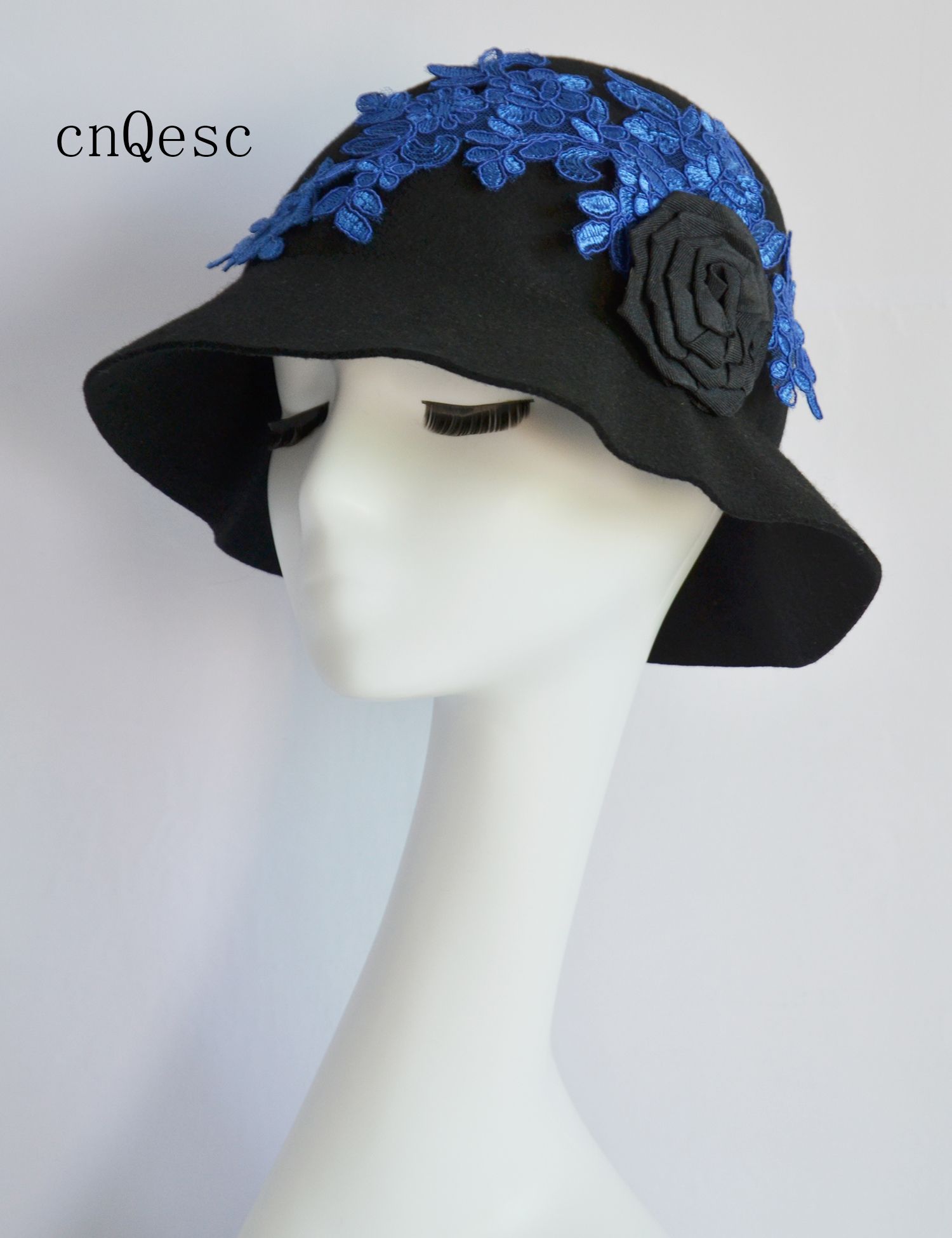 royal blue felt hat