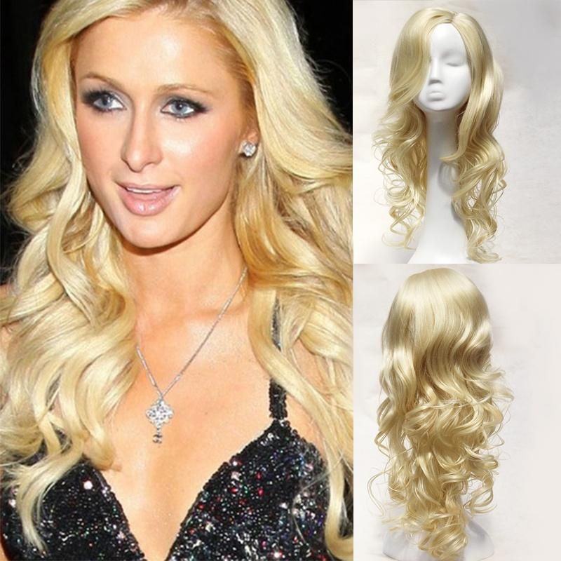20 Inches Women Fashion Natural Wavy Long Blonde Hair Wigs For