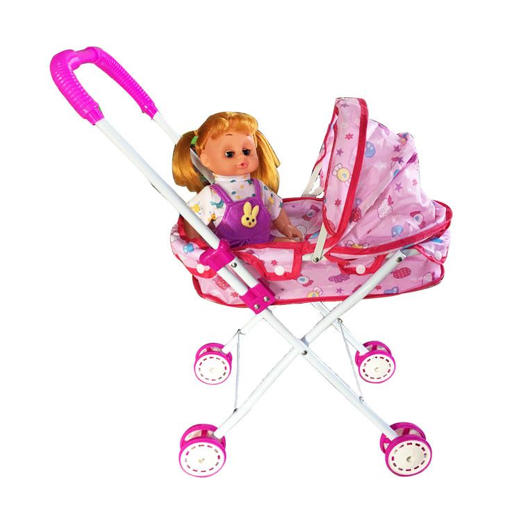 carritos de muñecas con sombrilla
