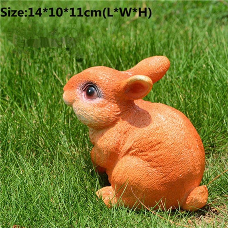 Grosshandel Kleine Harz Haschen Tierfiguren Statue Fee Kaninchen