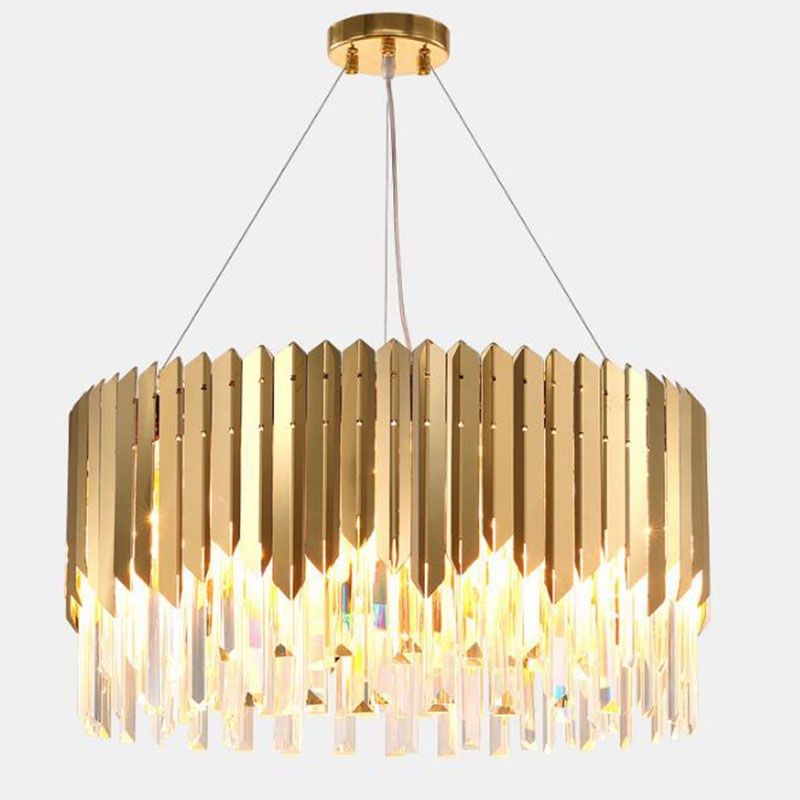 Modern Crystal Pendant Lights Living Room Luxury Foyer Hanging
