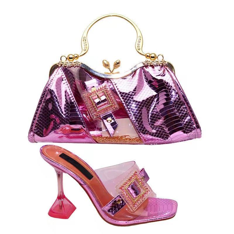 pink shoes and handbags to match
