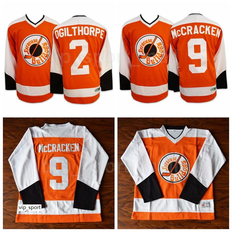 Chuyamaoyi #2 Ogie Ogilthorpe Syracuse Bulldogs Slap Shot Men's Movie Ice Hockey Jersey Stitched